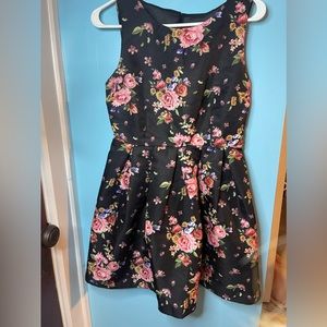 Black Floral party dress